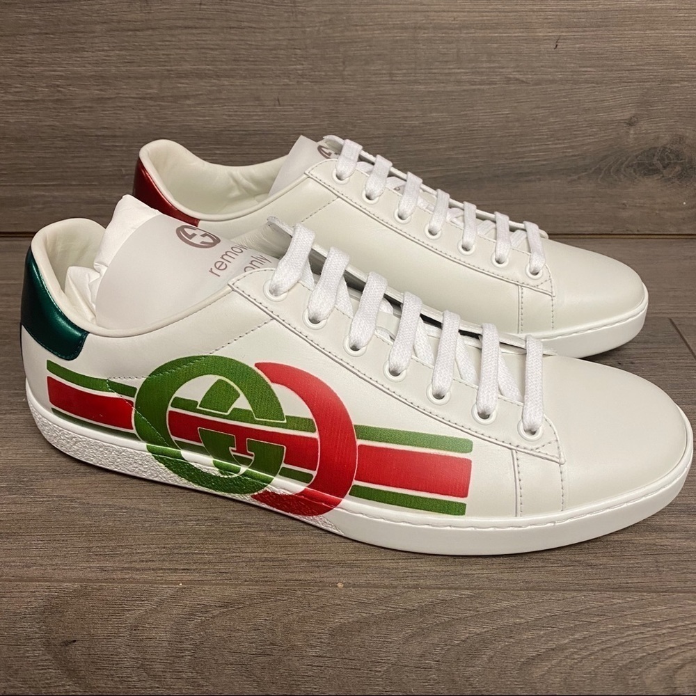 Gucci | Interlocking G’s Ace Sneakers Green Red